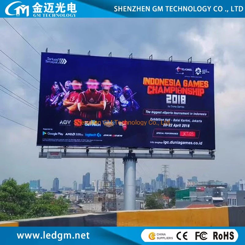 P16 P10 P8 P6 P5 High Brightness Full Color Advertising Front Service Outdoor Fixed LED Display for Wall Mounting