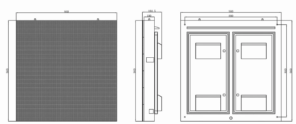 960*960mm P10 DIP346 Full Color Outdoor LED Display for High Building