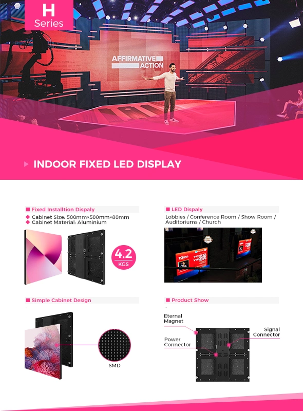 Legida P2 P3 P3.9 P4 P4.8 LED Video Wall Panel Fine Pixel Pitch Fixed Indoor Advertising LED Screen Display